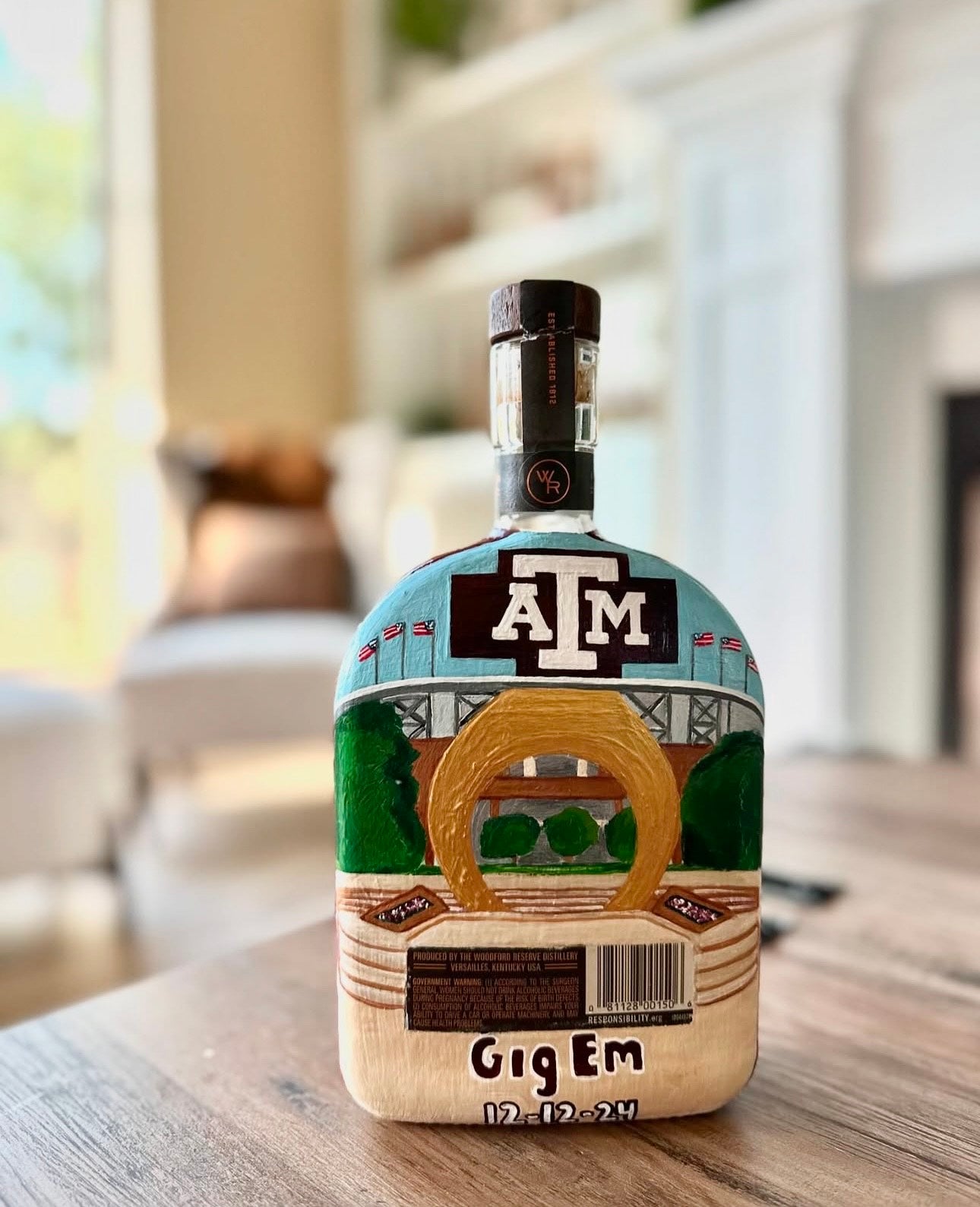 College Themed Bottle Texas A&M
