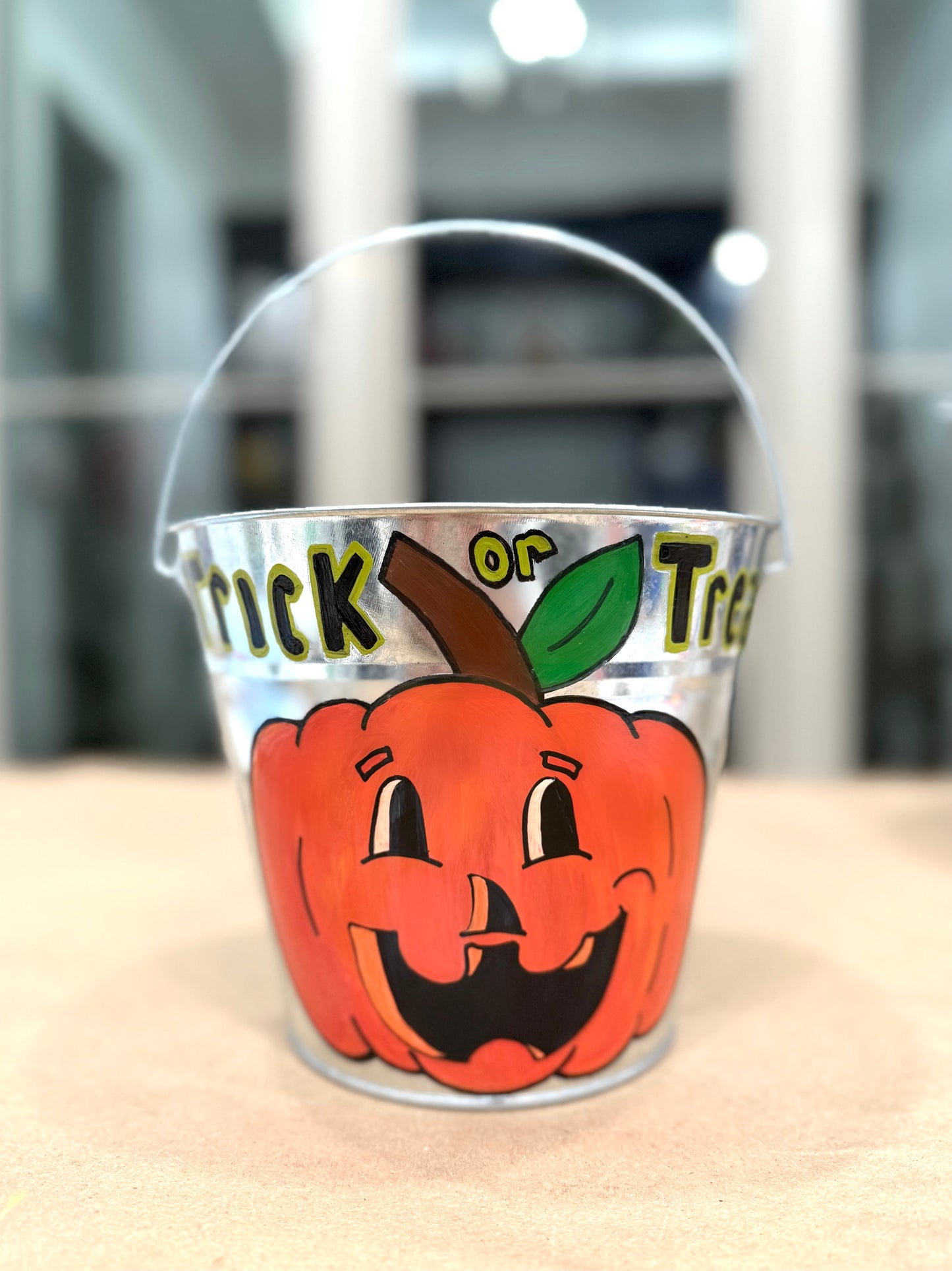 Hand Painted Boo Buckets- Trick Or Treat 100% customizable Glow In The Dark
