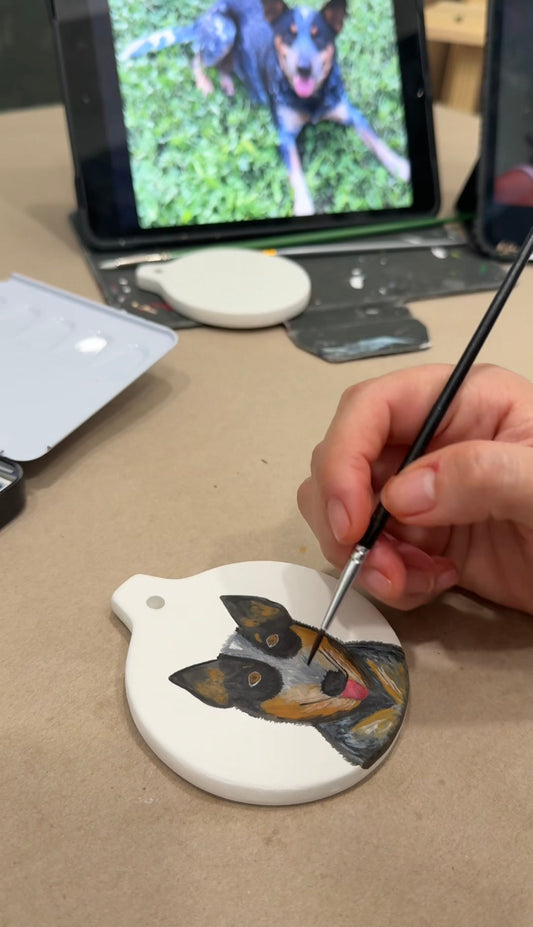 Hand painted Pet portrait Ornament