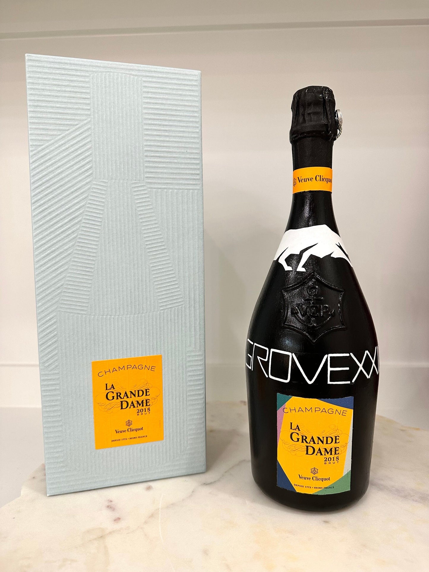 Customized Veuve Clicquot La Grande Dame bottle