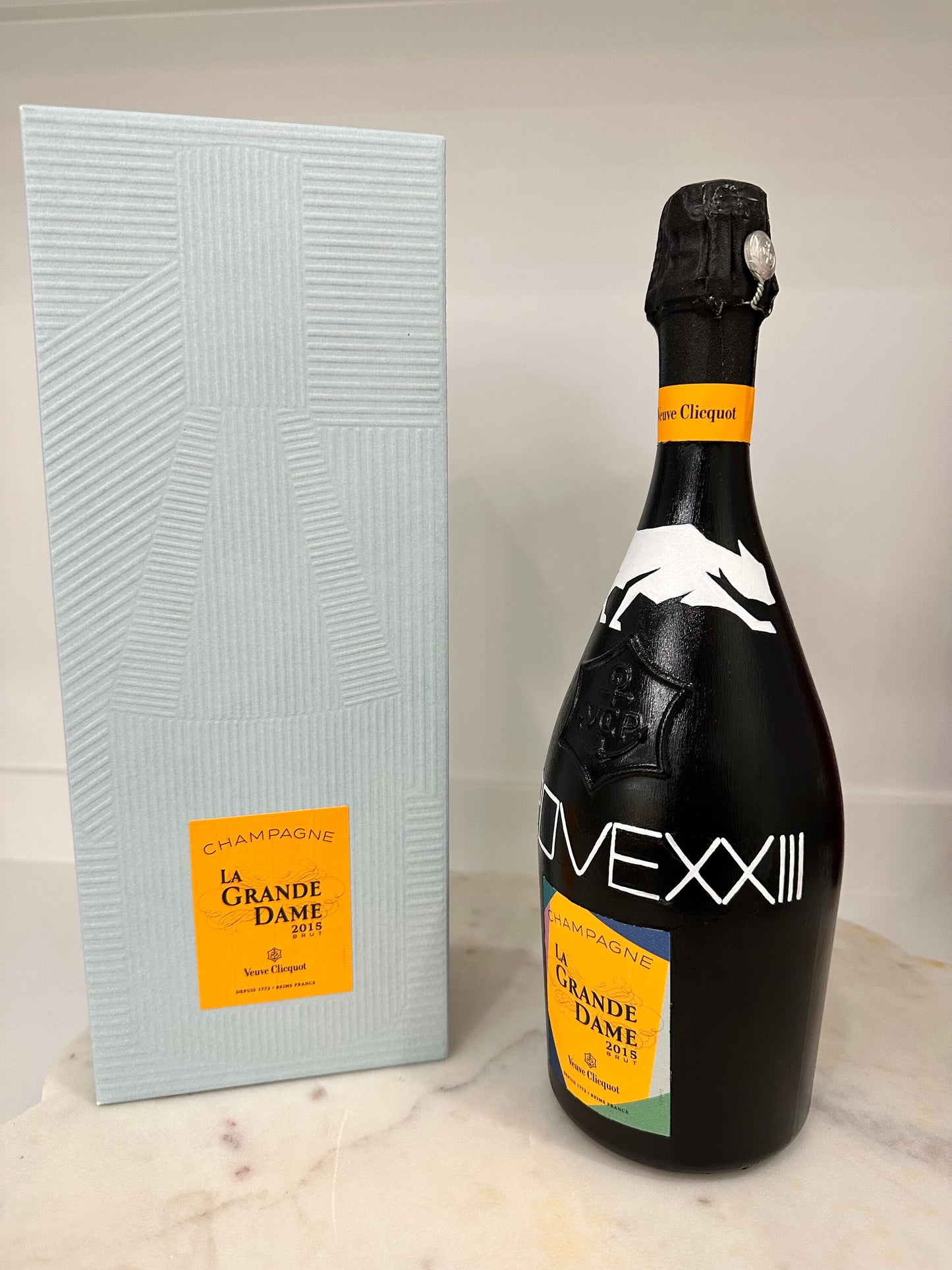 Customized Veuve Clicquot La Grande Dame bottle